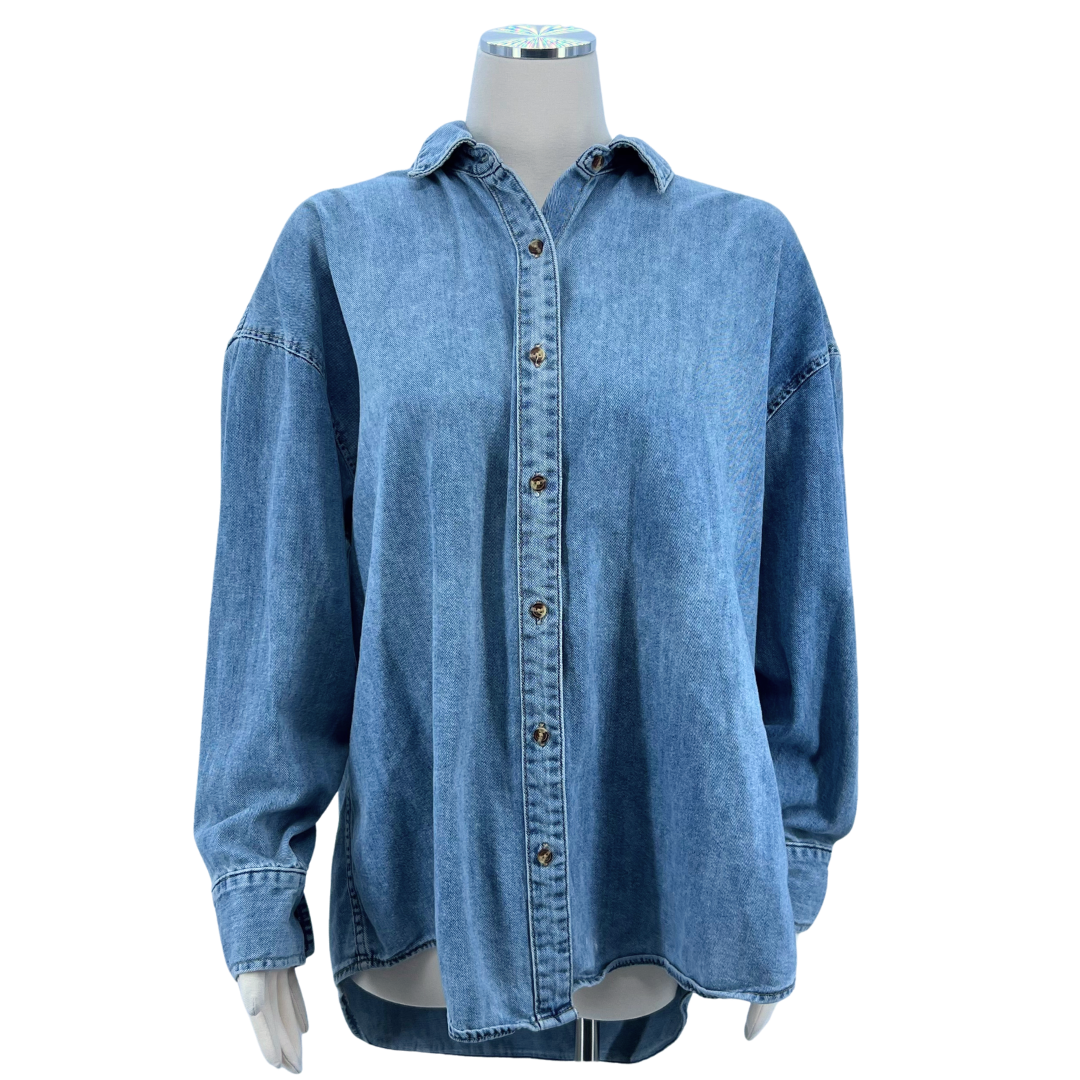 Favorite Daughter Light Denim Button Down