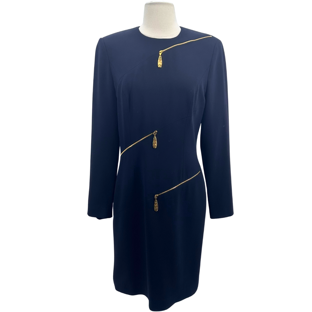 Escada Size 0 36 Navy Dress