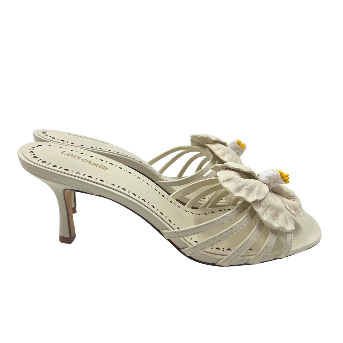 Larroude 9.5 Cream Heels