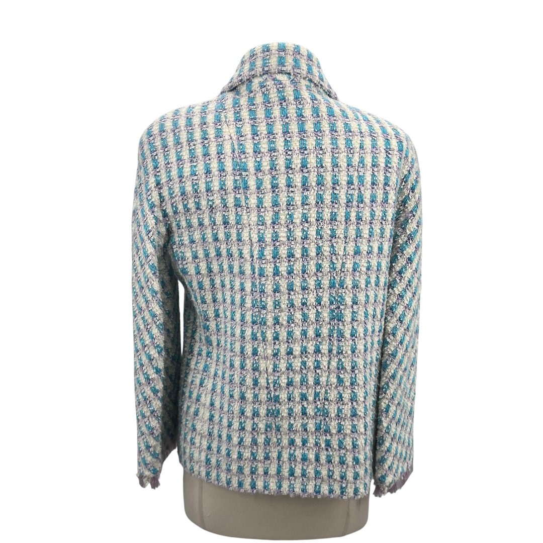 Chanel white/lavender/blue/silver Jacket