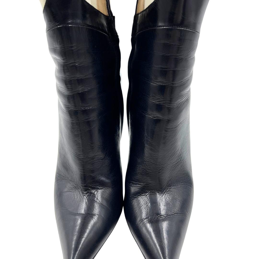 Vicini 9 39 Black Leather Boots