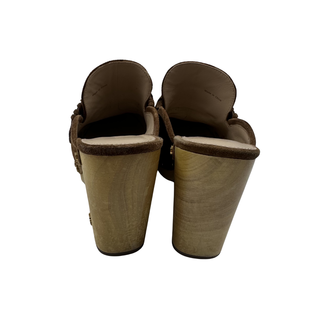 Veronica Beard 6.5 Brown Delia Clogs