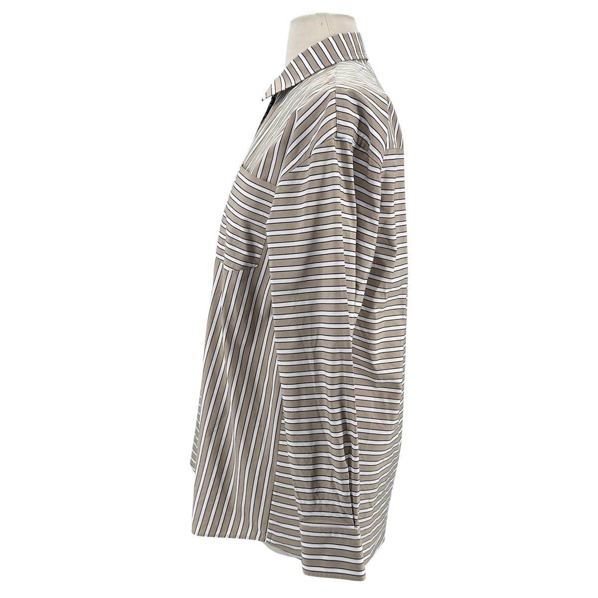 Lafayette 148 Tan/White Button up