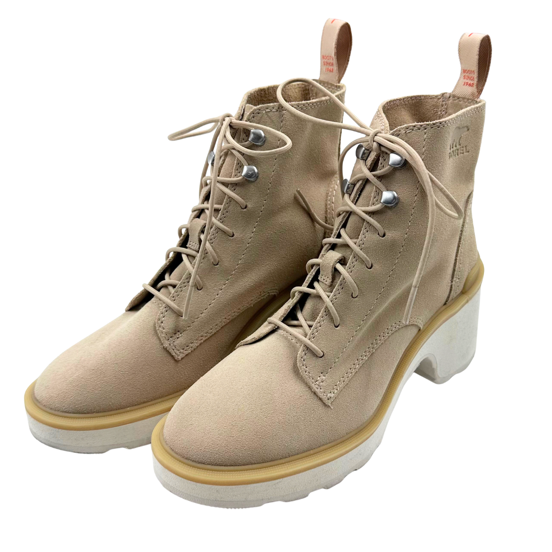 Sorel 7 Beige Suede Booties