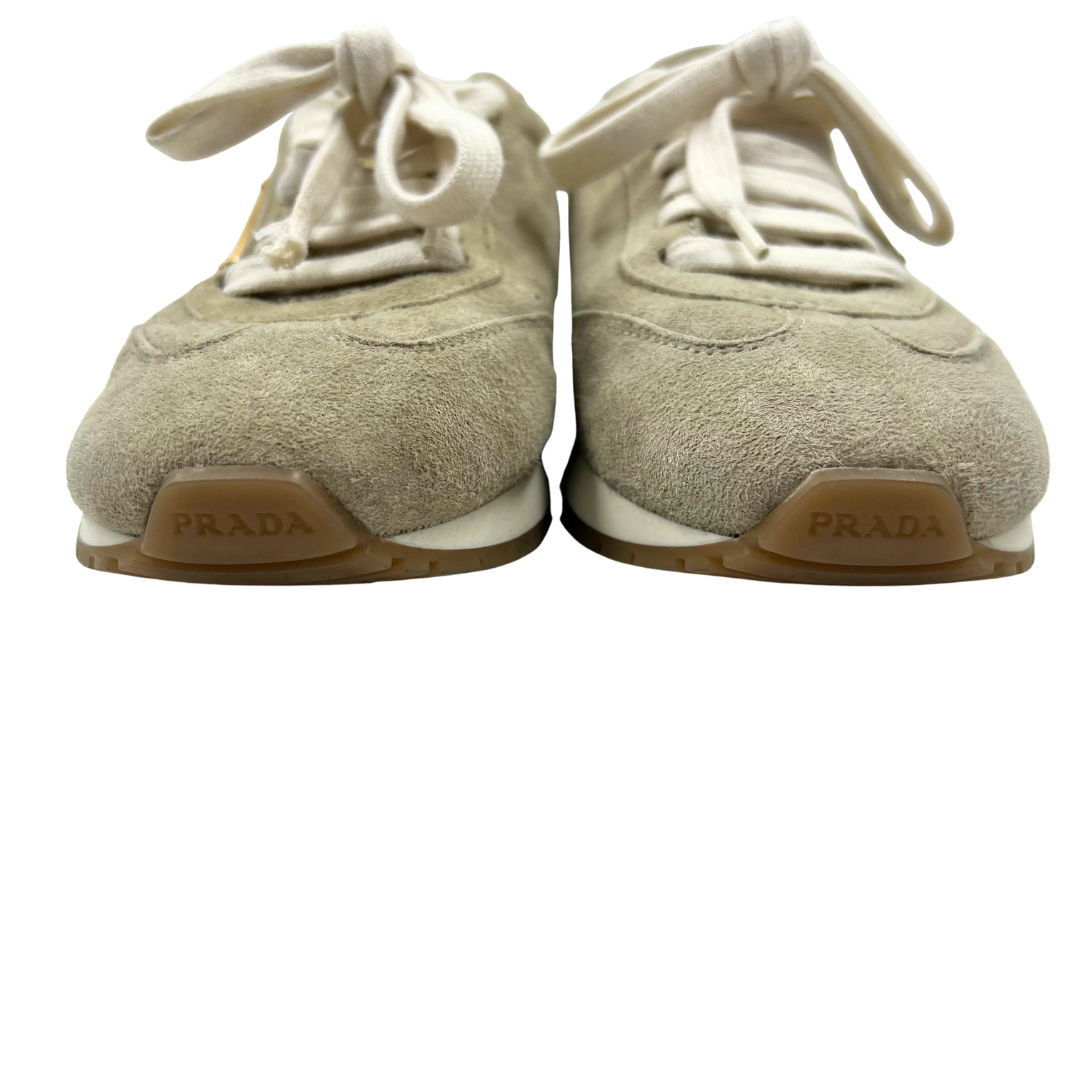 Prada 6 36 Oat Suede Sneakers – Chic Consignment LLC