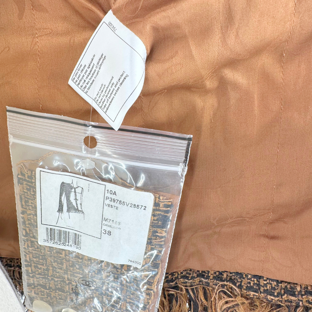 Chanel Size 6 38 Brown Multi Jacket