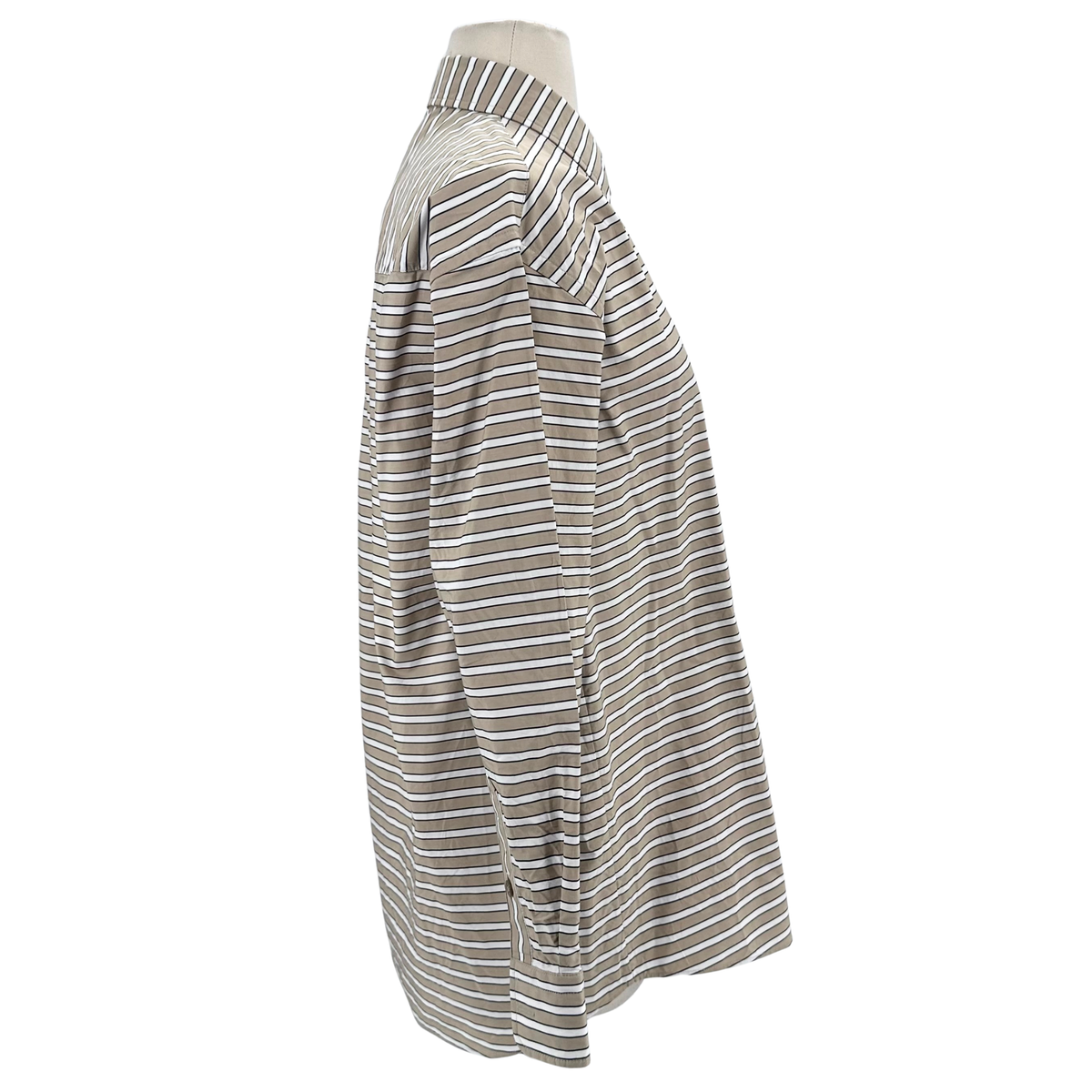 Lafayette 148 Tan/White Button up