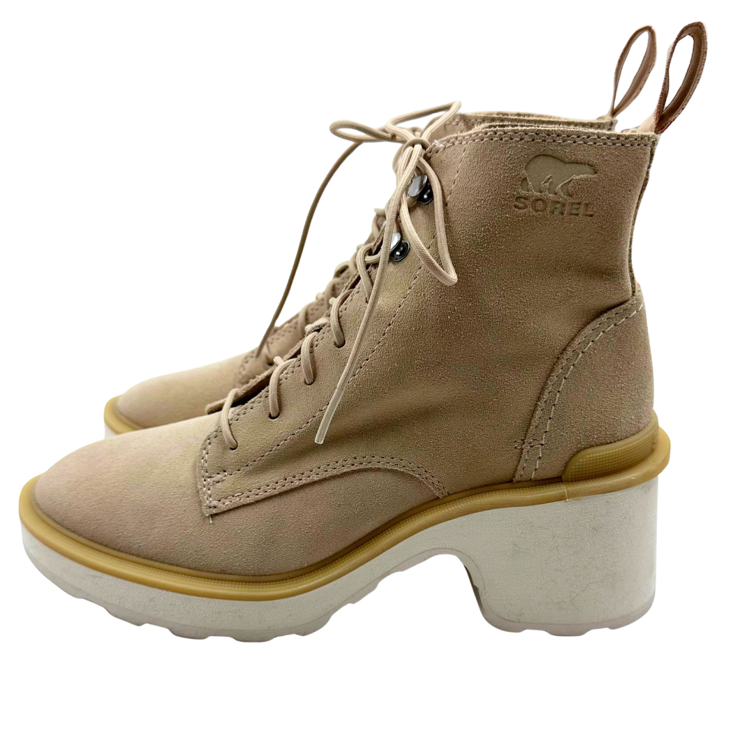 Sorel 7 Beige Suede Booties