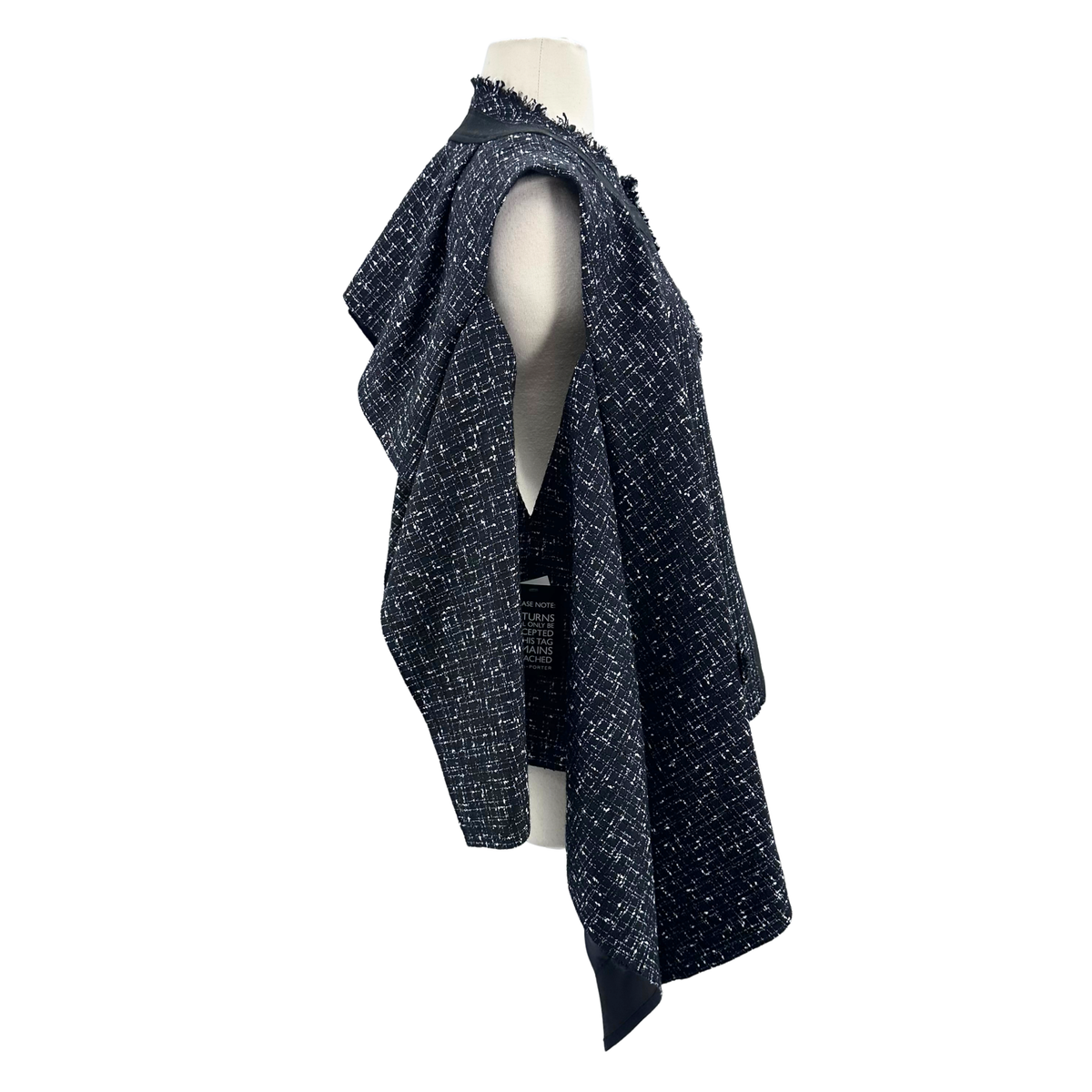 Sacai Black/white Poncho