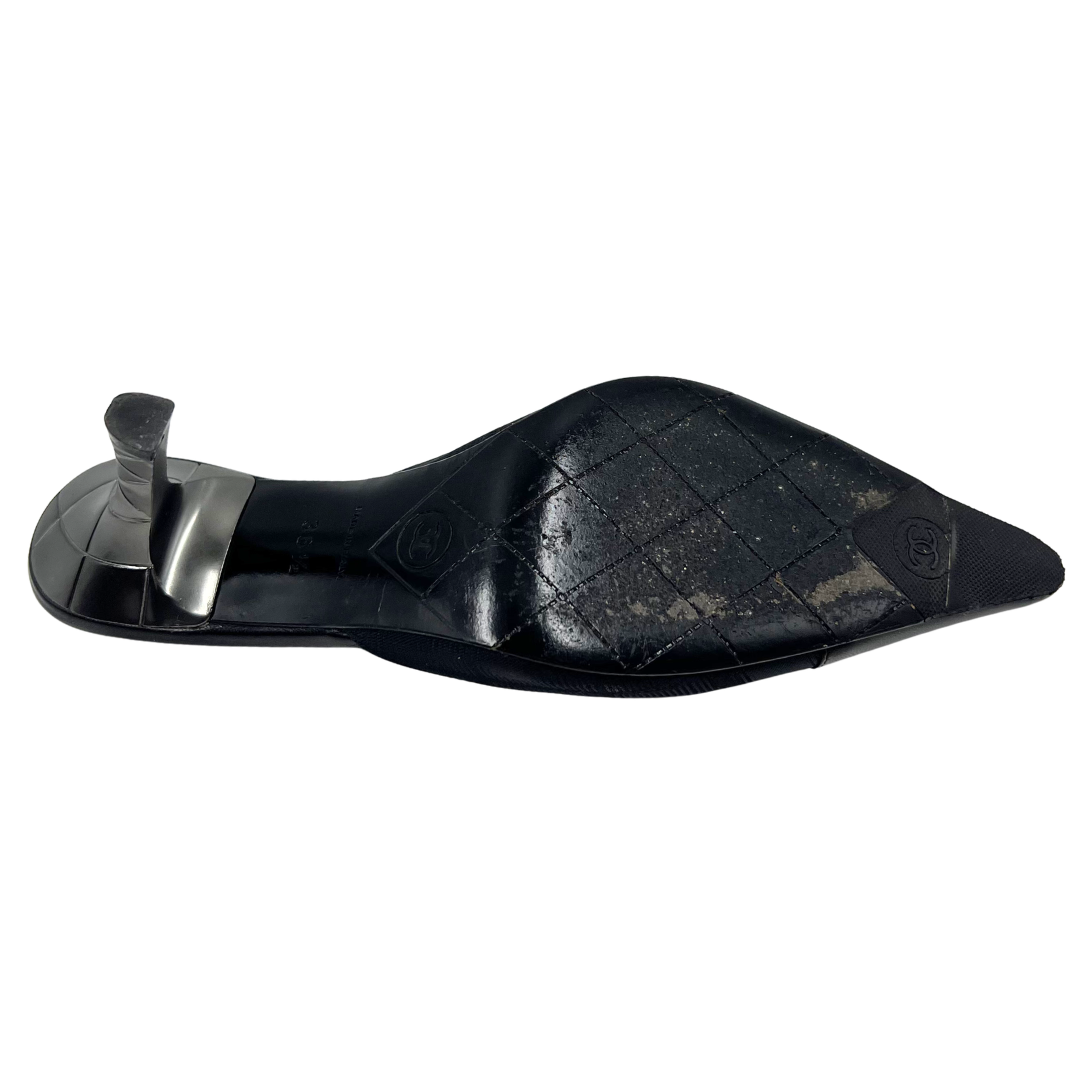 Chanel 36.5 Black Heels
