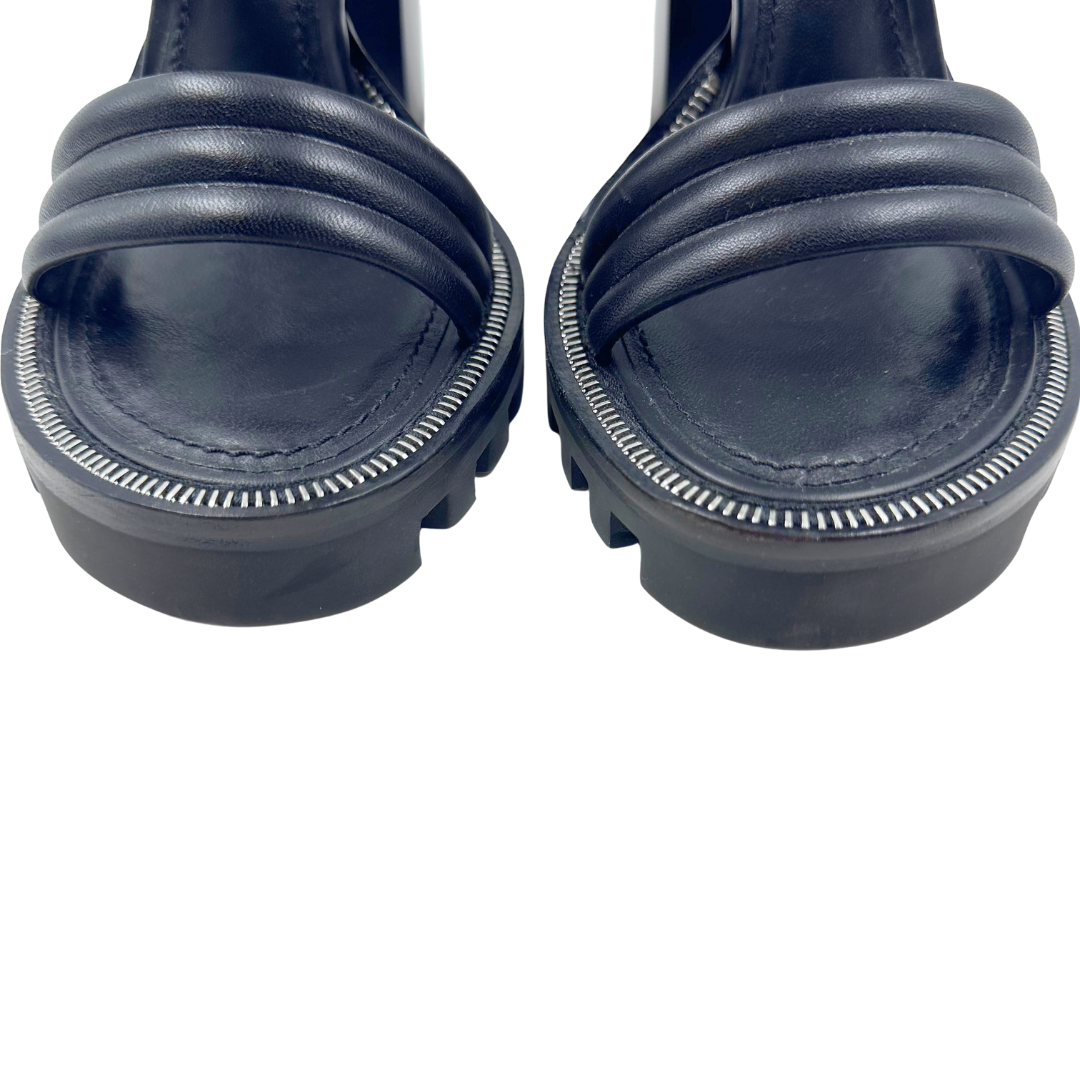 お値下げ）LOUIS VUITTON ブラック チェーンミュール　37.5 お値下げ）LOUIS VUITTON ブラック チェーンミュール 37.5