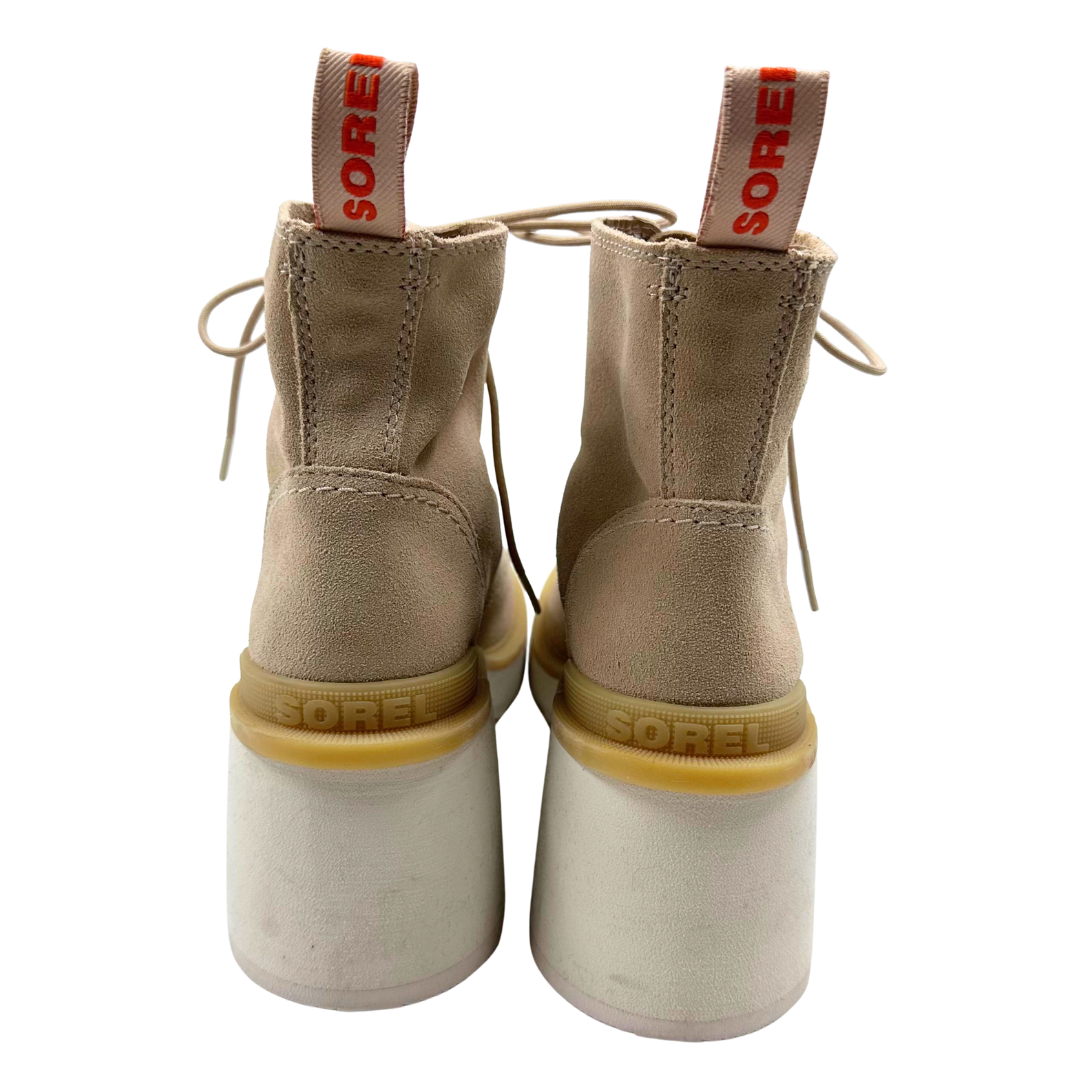 Sorel 7 Beige Suede Booties