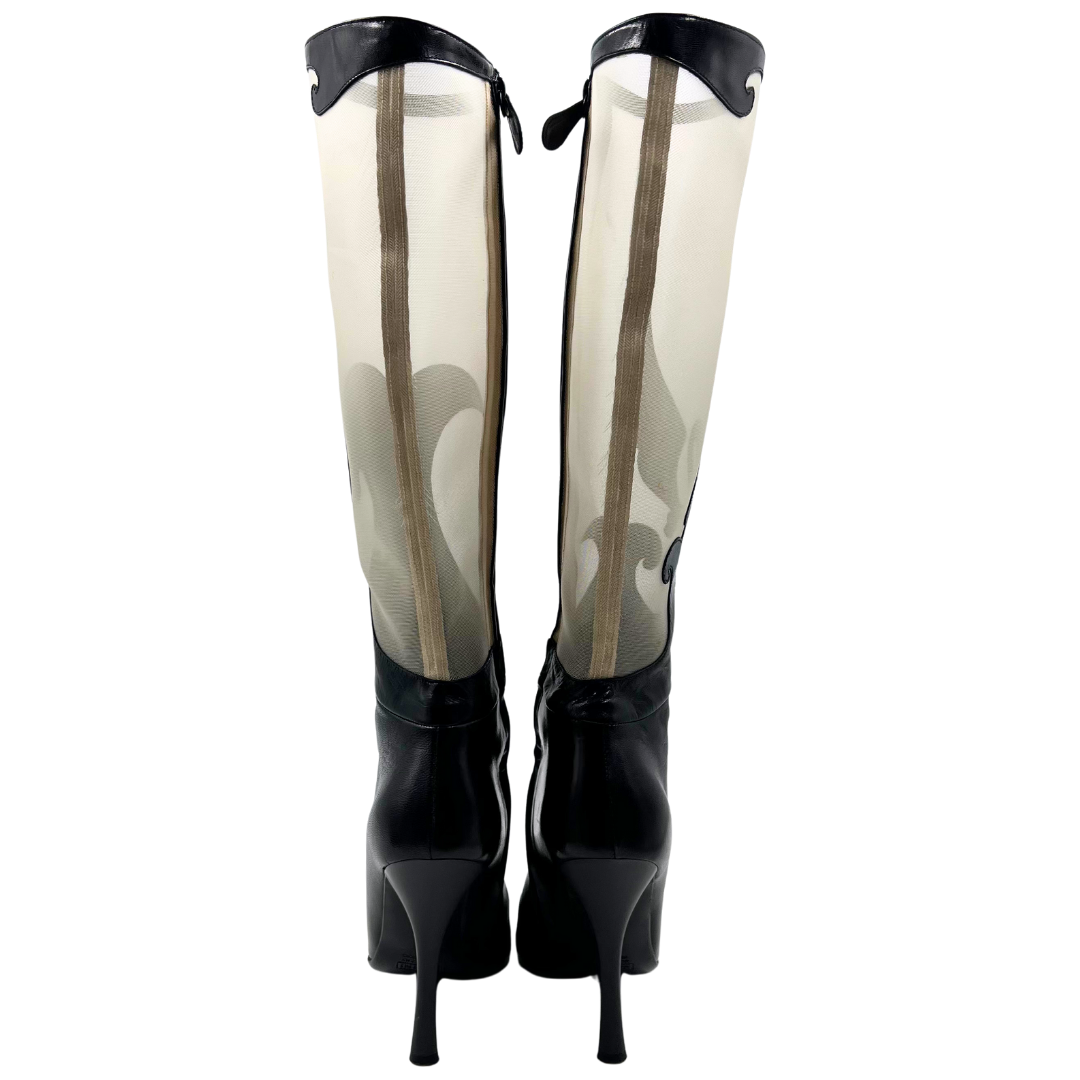 Vicini 9 39 Black Leather Boots