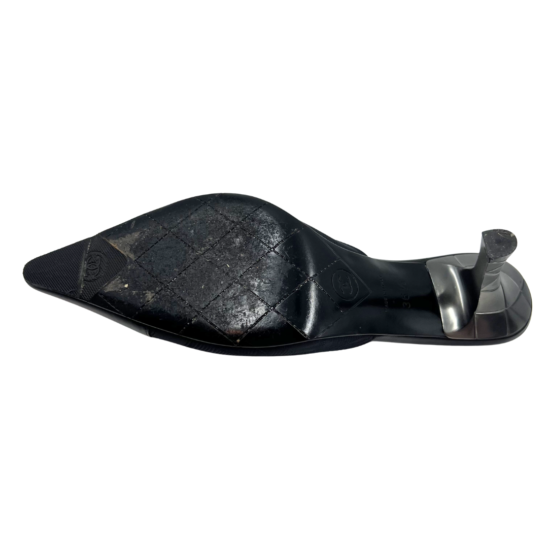 Chanel 36.5 Black Heels
