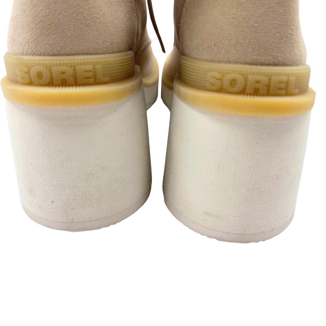 Sorel 7 Beige Suede Booties