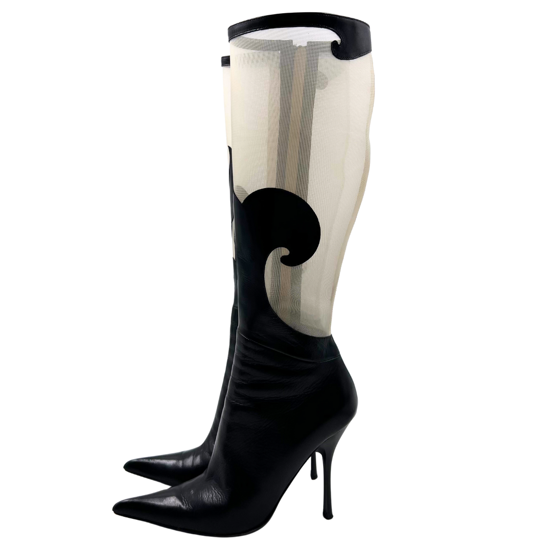 Vicini 9 39 Black Leather Boots