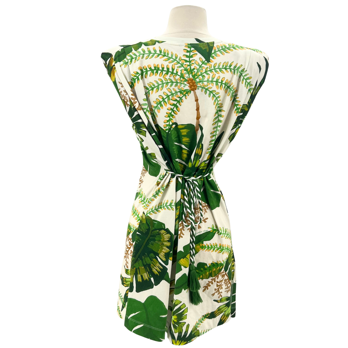 farm rio green dress Monstera Corset Eyelet Maxi Botanical print Farm Rio Women's Anturium Leaves