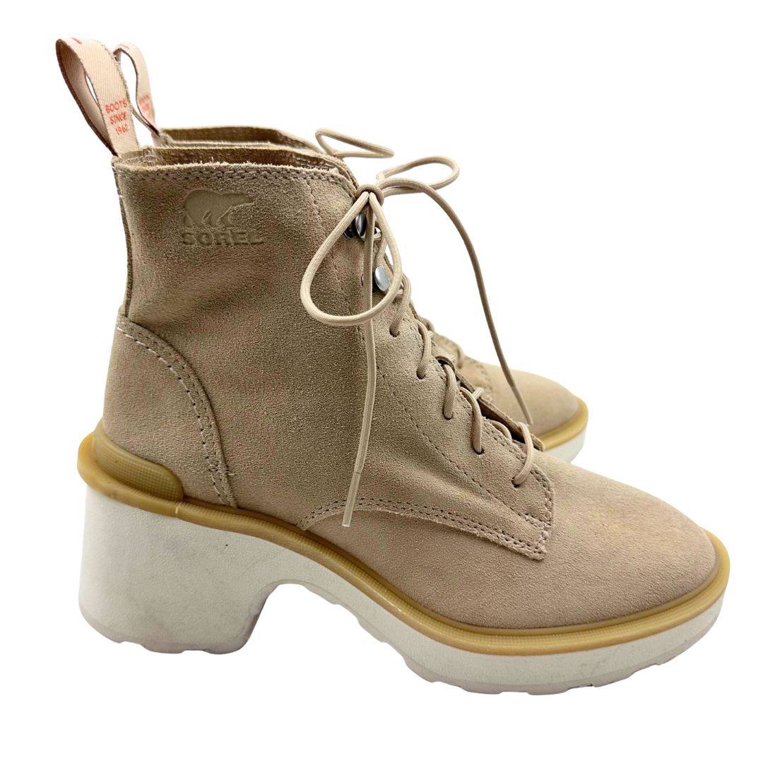 Sorel 7 Beige Suede Booties