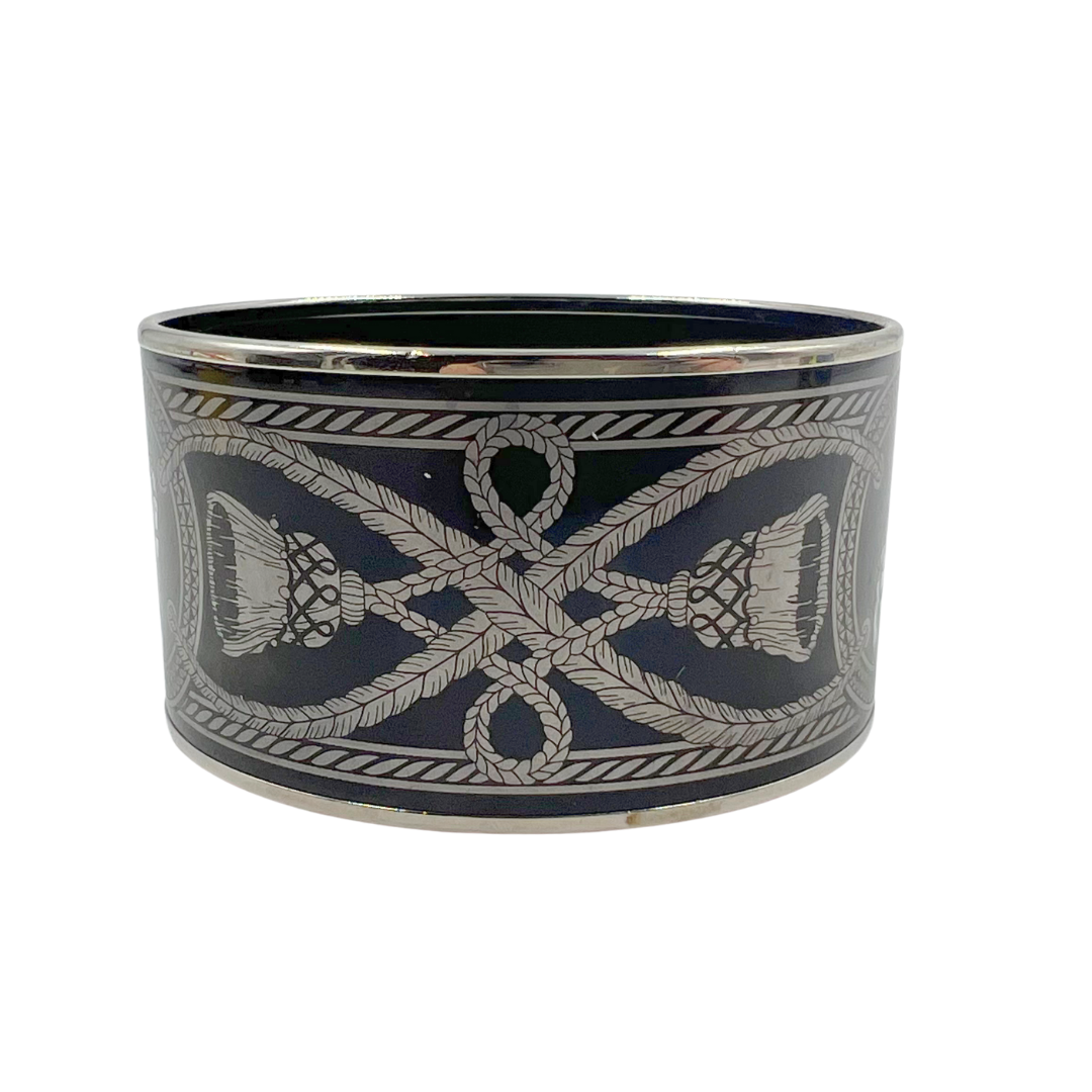 Hermès Extra Wide Enamel Bangle Bracelet