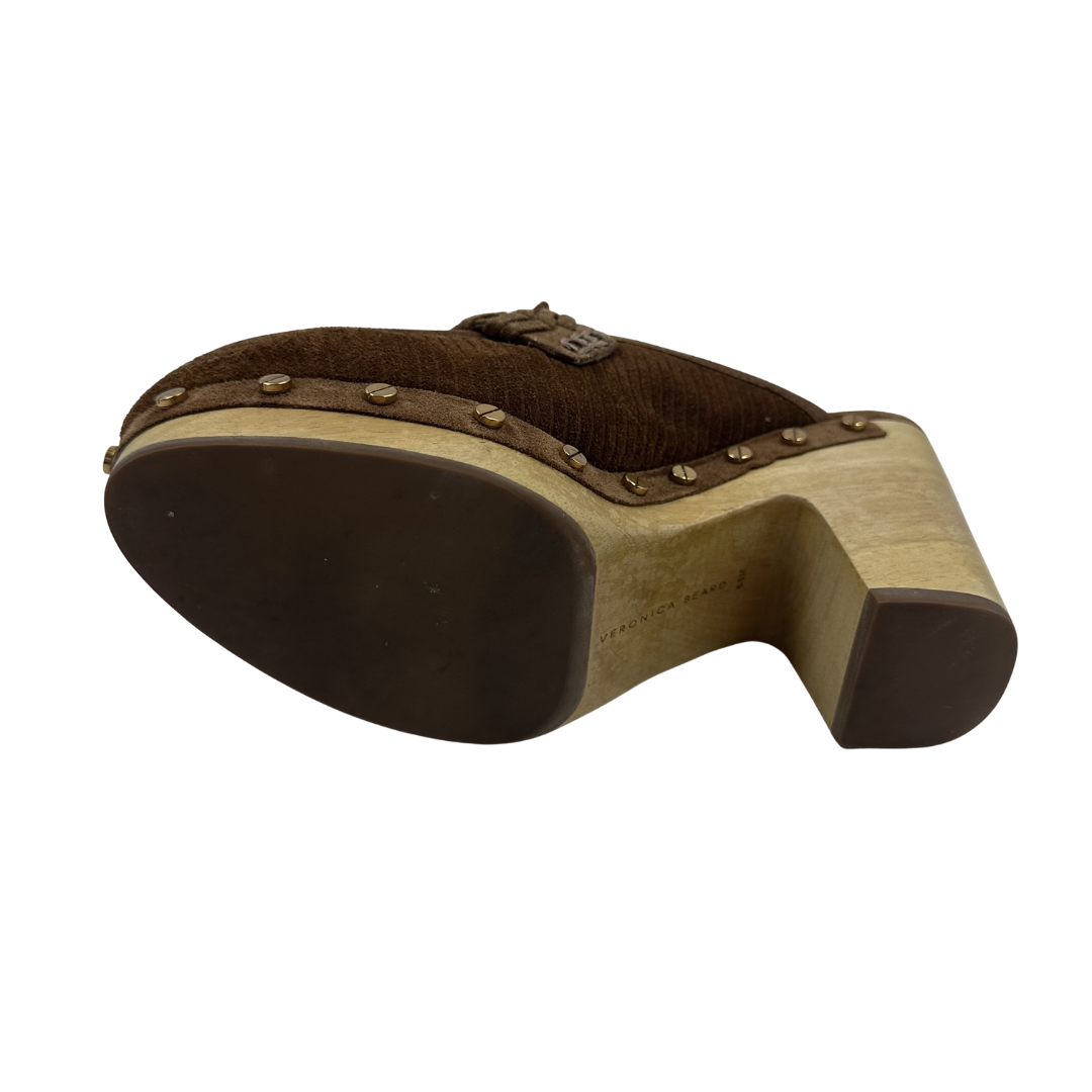 Veronica Beard 6.5 Brown Delia Clogs
