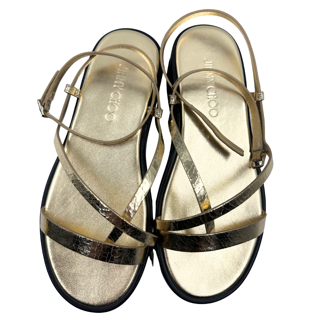 Jimmy Choo 38 Gold Sandals
