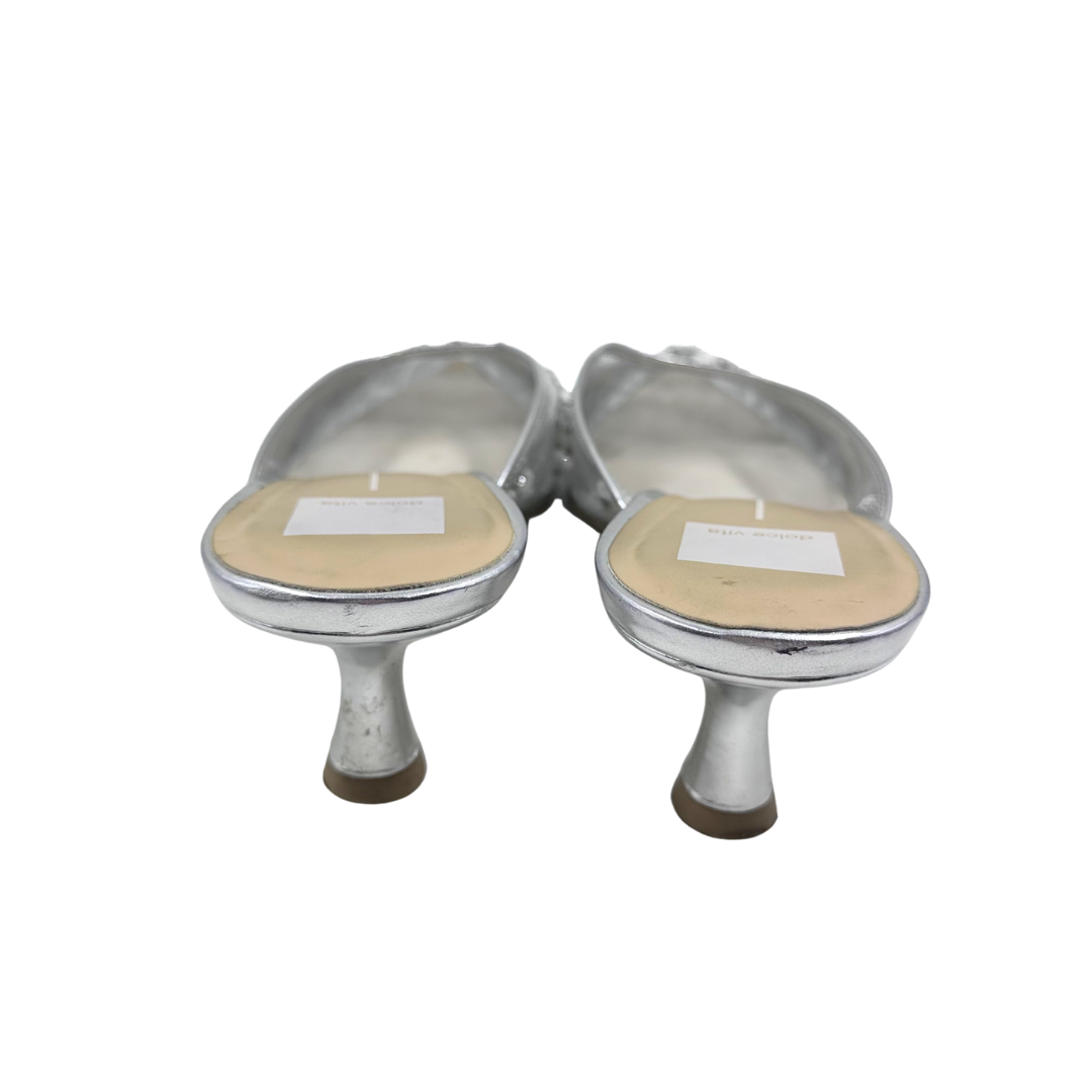 Dolce Vita 9 Silver Mules