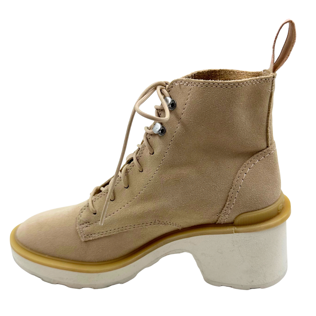 Sorel 7 Beige Suede Booties