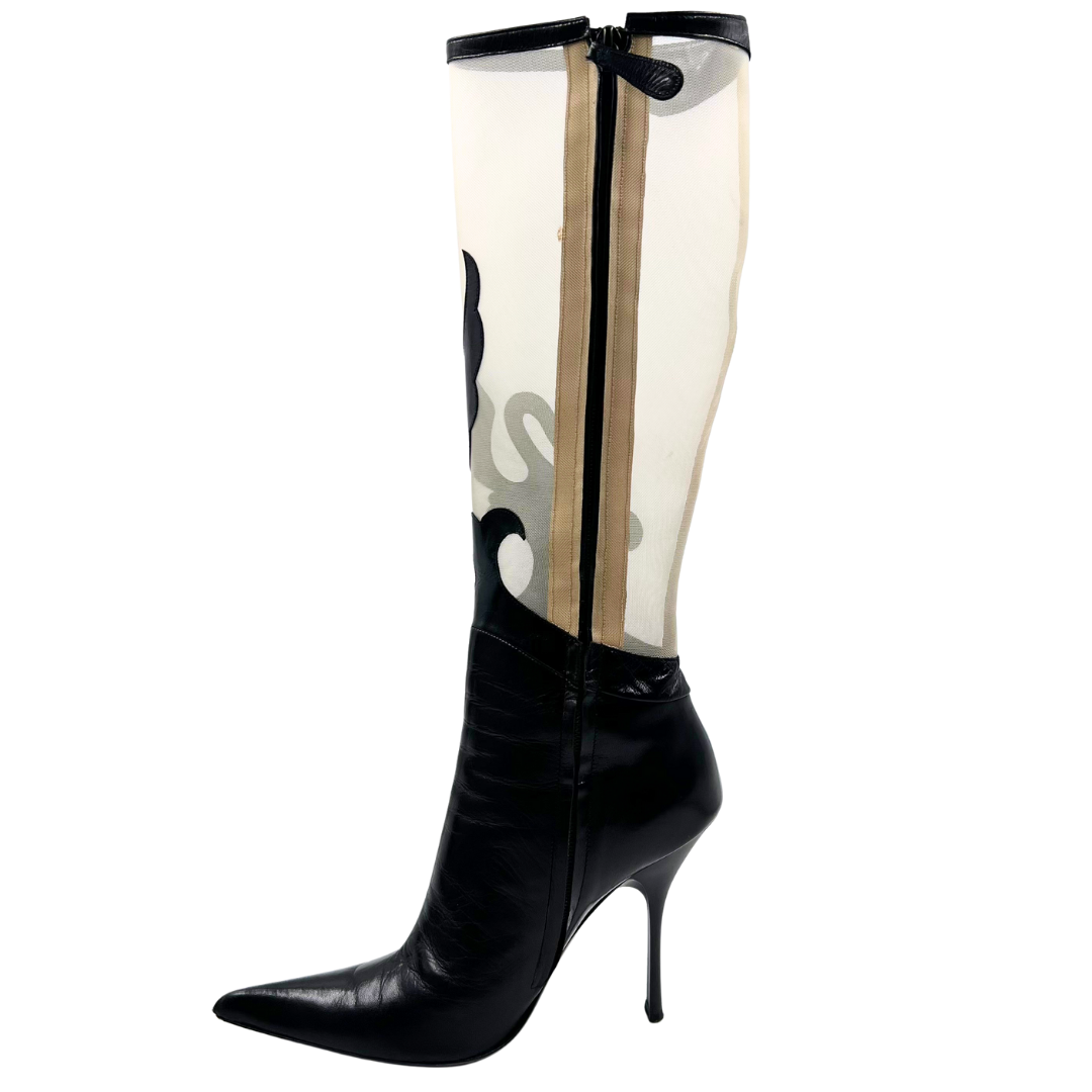 Vicini 9 39 Black Leather Boots