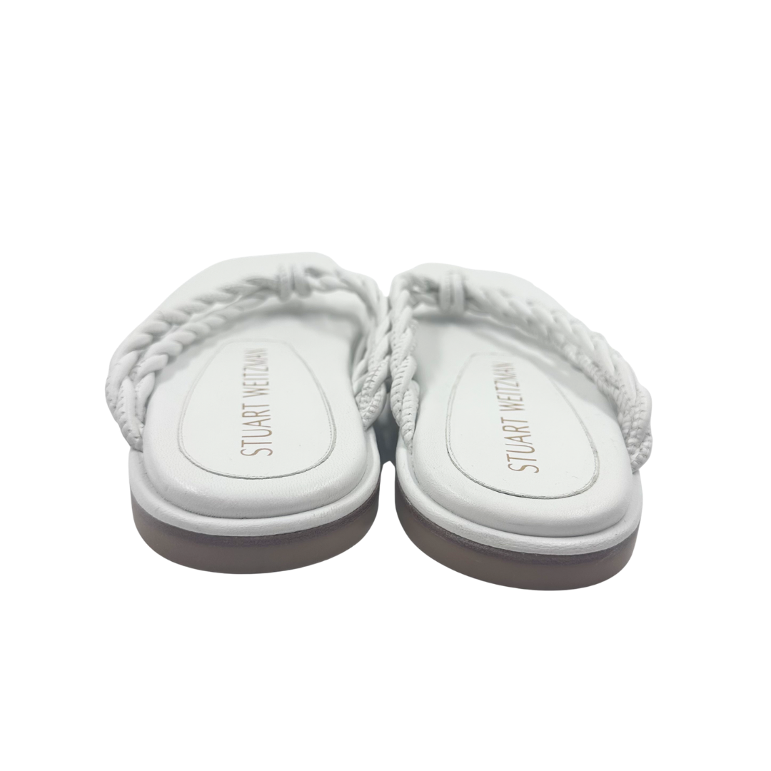 Stuart Weitzman 8.5 White Calypso Flip Flop