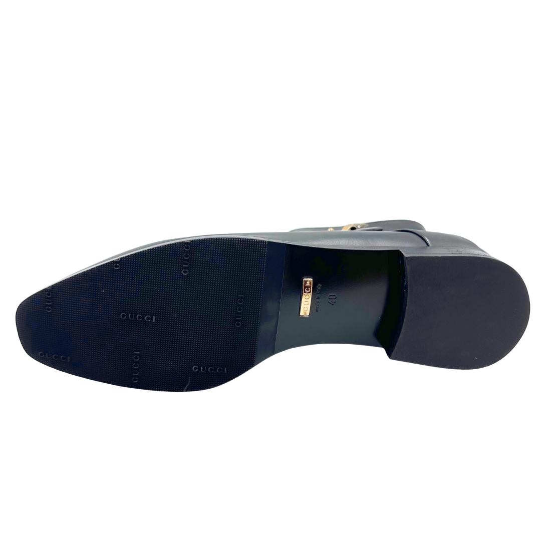 Gucci 9.5 Black Leather Booties