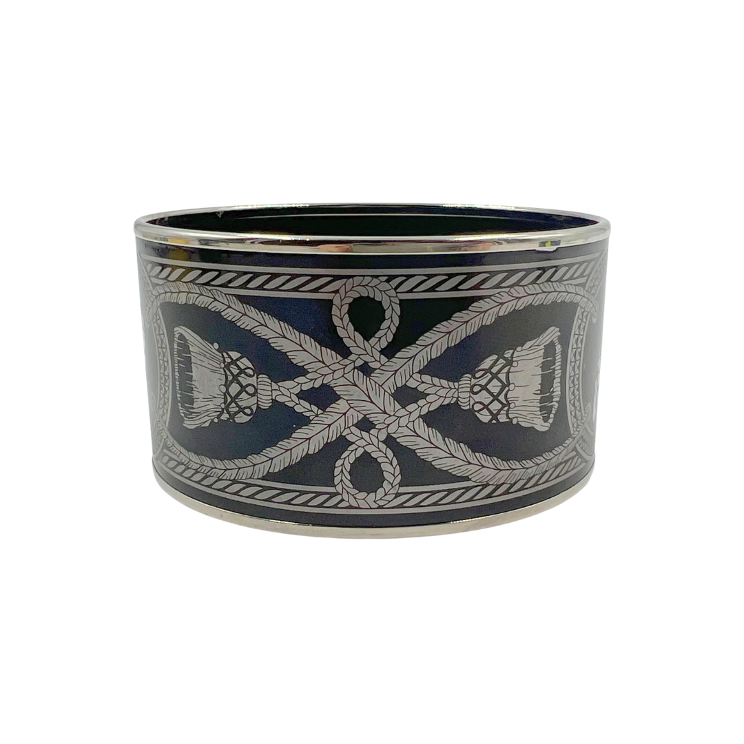 Hermès Extra Wide Enamel Bangle Bracelet