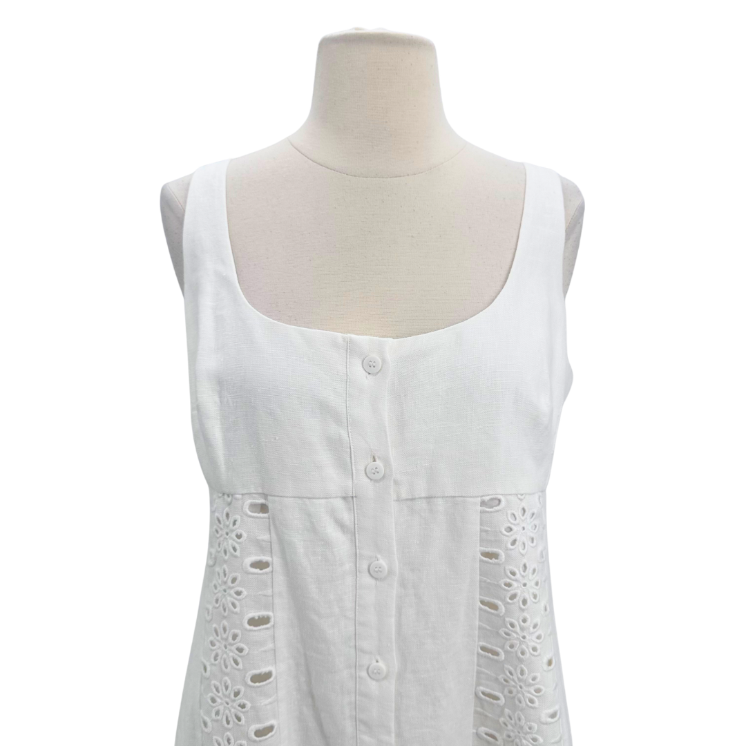 Reiss White Midi Dress