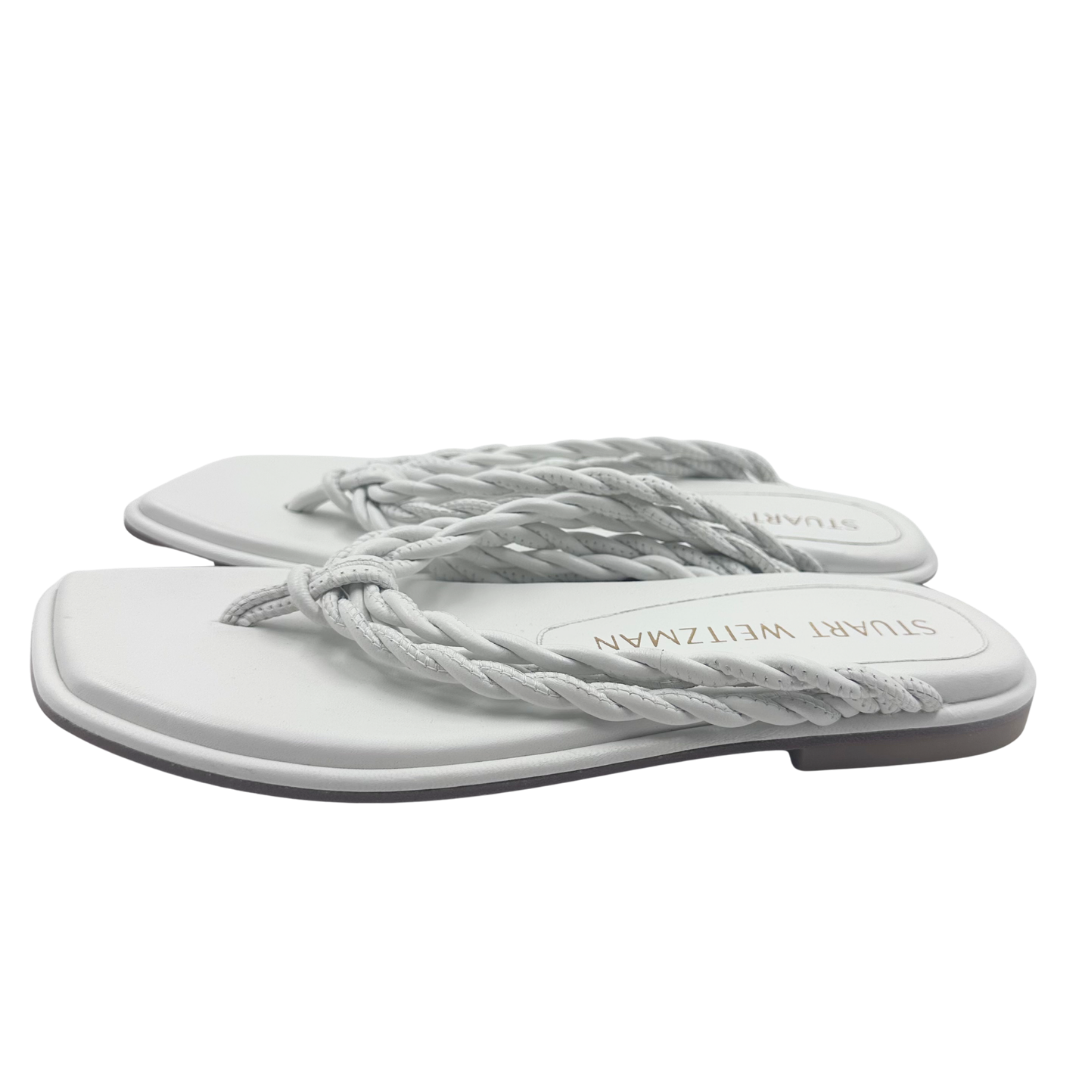Stuart Weitzman 8.5 White Calypso Flip Flop