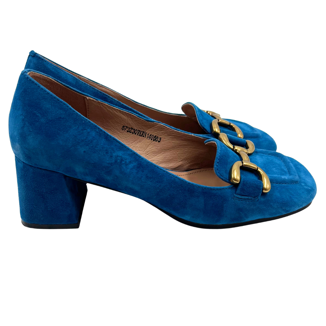 Bibi Lou 40 Turqouise Suede Pumps