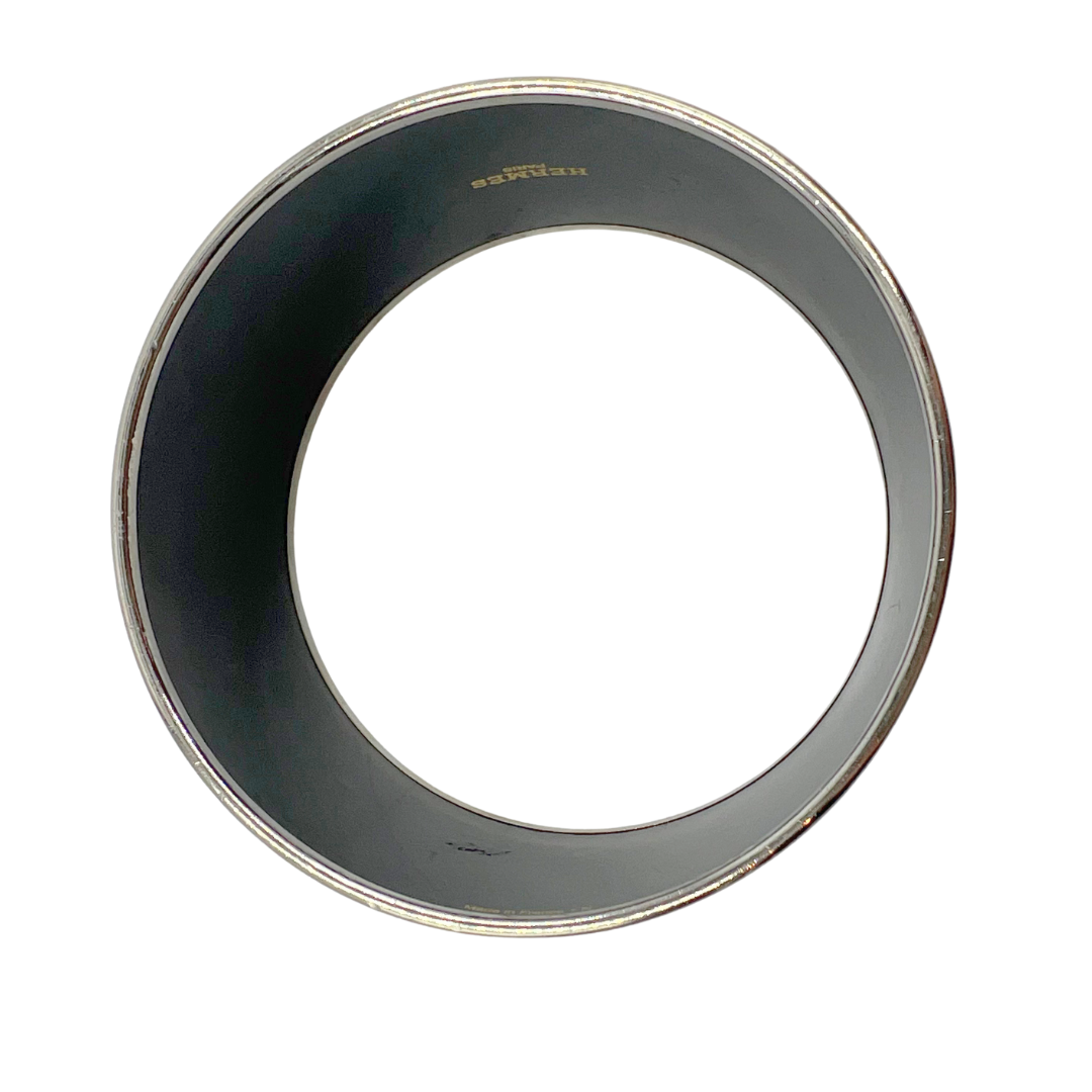 Hermès Extra Wide Enamel Bangle Bracelet