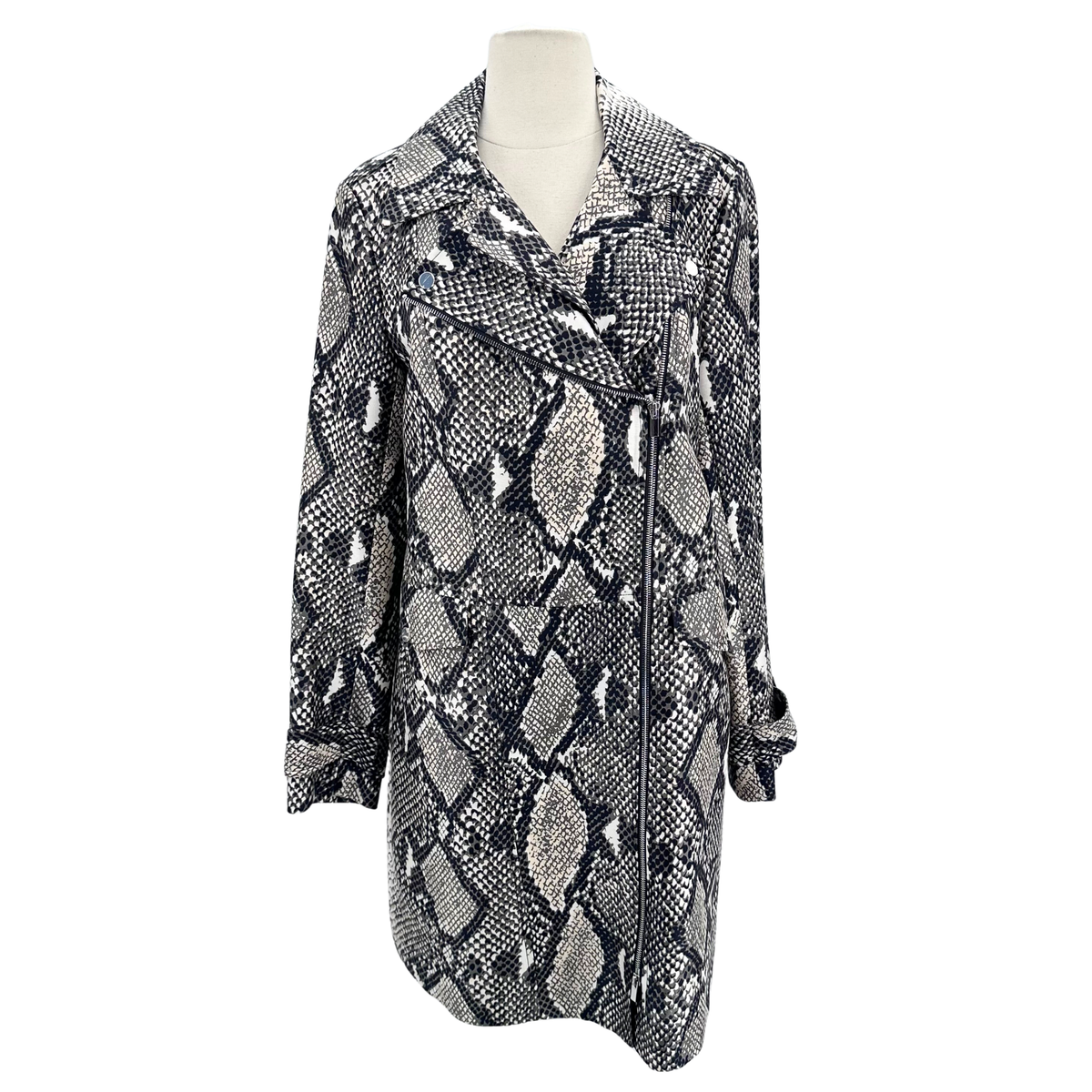 Diane Von Furstenberg Size 12 Snakeskin Coat