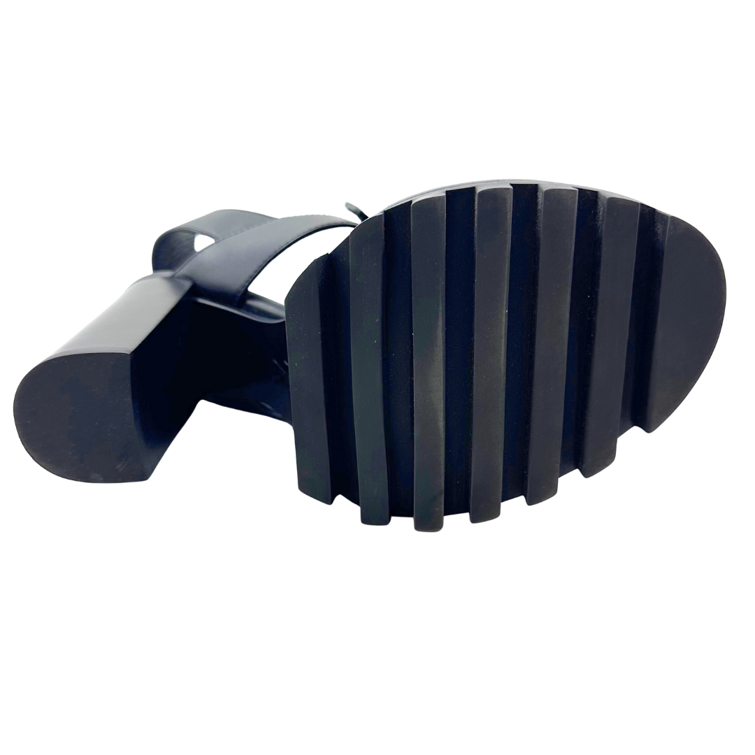 お値下げ）LOUIS VUITTON ブラック チェーンミュール 37.5 お値下げ