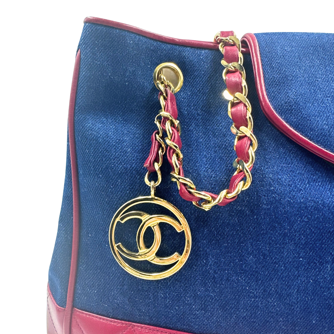 Chanel Denim Chain Tote