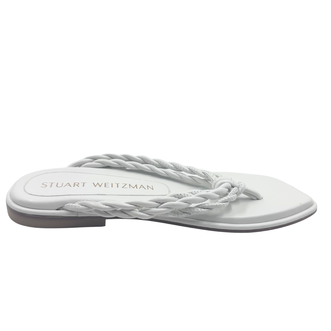 Stuart Weitzman 8.5 White Calypso Flip Flop