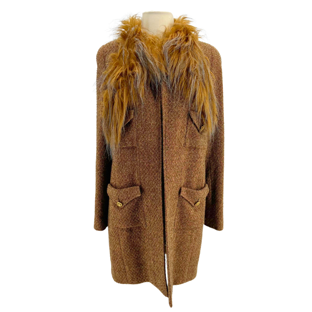 Chanel Brown Tweed Coat