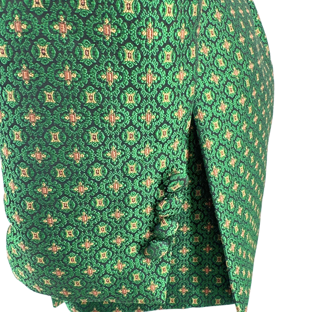 Uterque Size S Green Print Blazer
