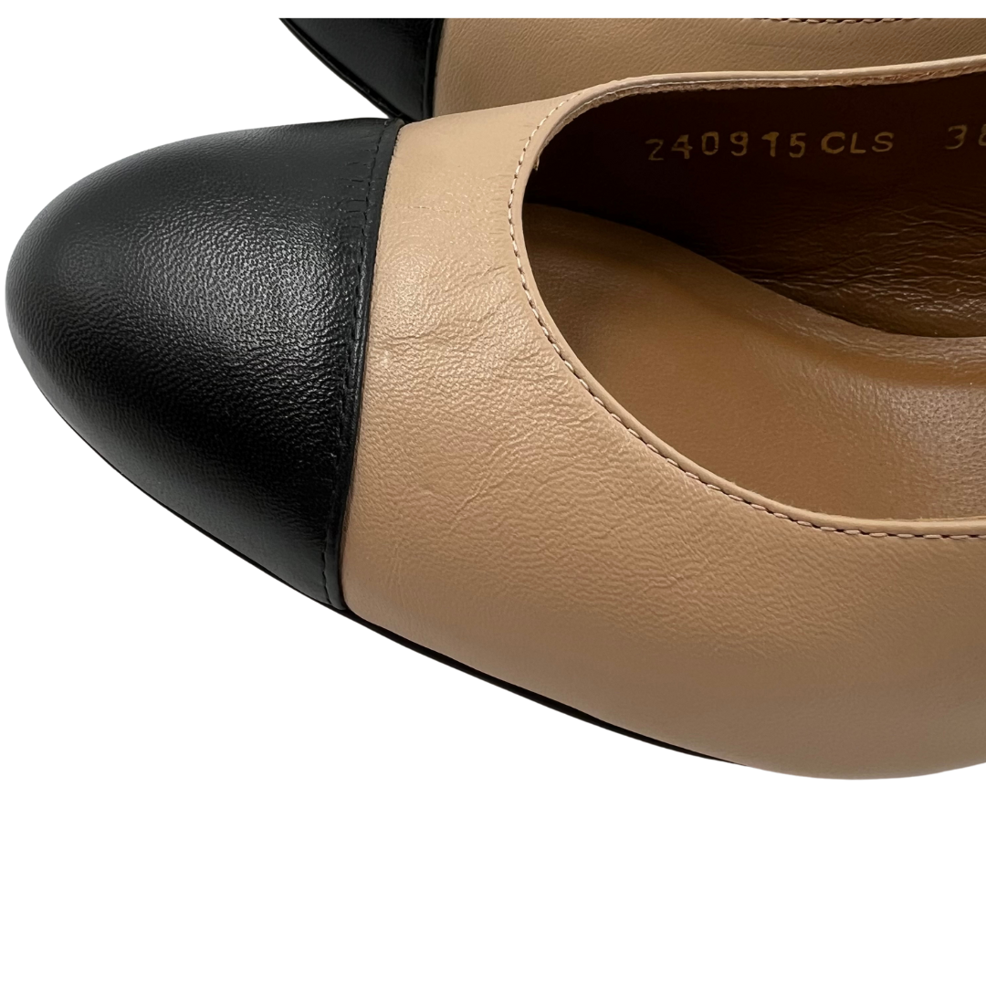 MARGAUX 6 36 Black/Natural Leather Heels