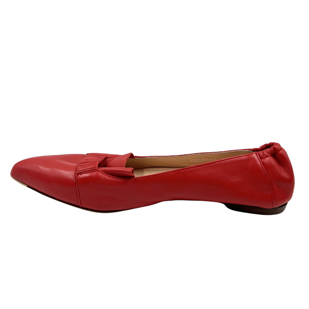 AGL 9 39.5 Red Leather Slip Ons