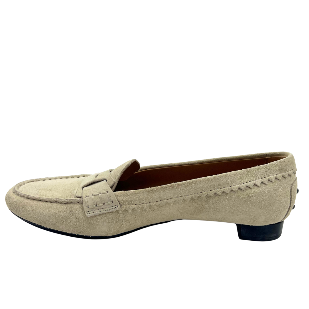 Tods 8 Cream Loafers