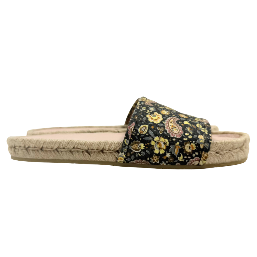 Etro 9 40 Charcoal Floral Slides