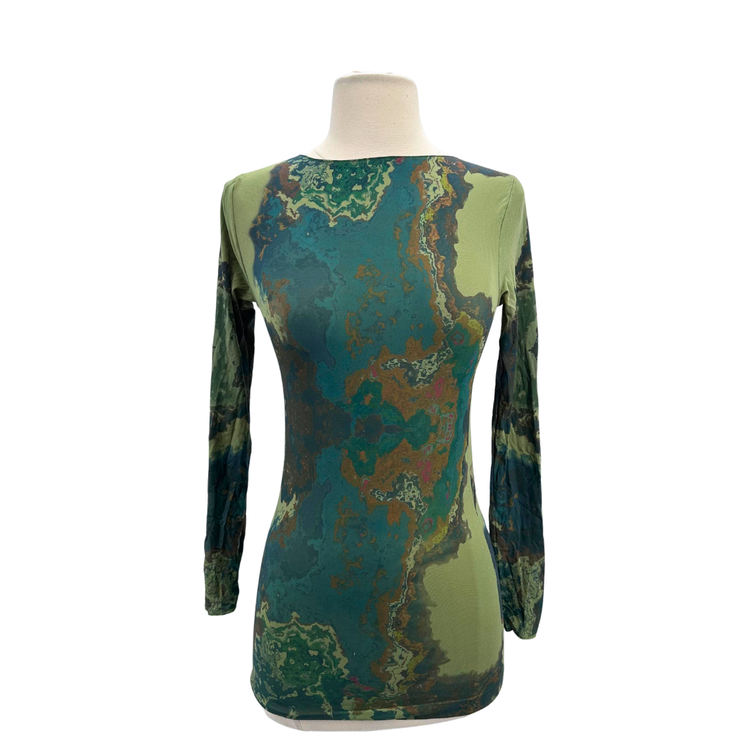 AMB green/multi Top