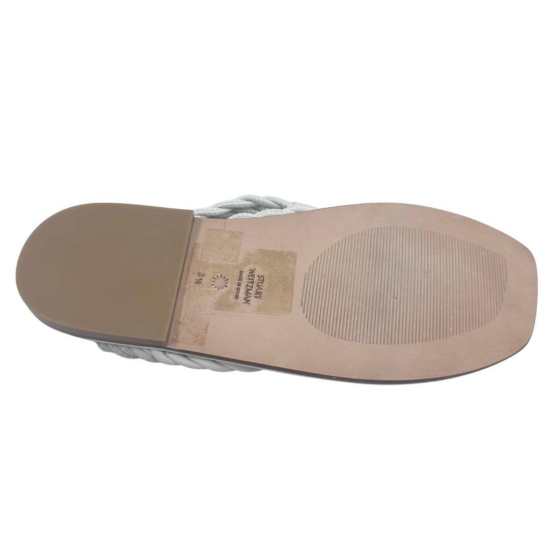 Stuart Weitzman 8.5 White Calypso Flip Flop