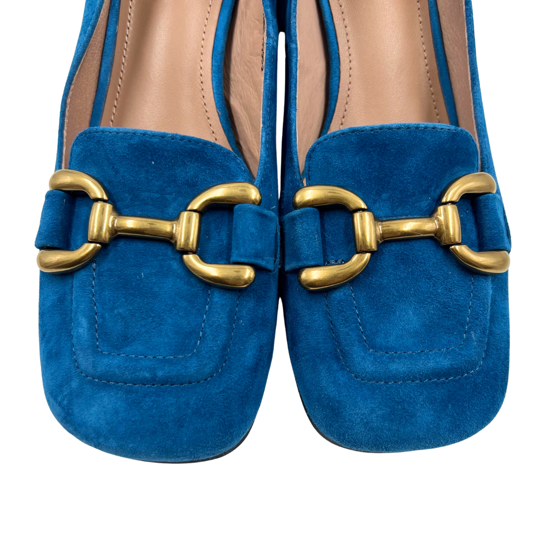 Bibi Lou 40 Turqouise Suede Pumps