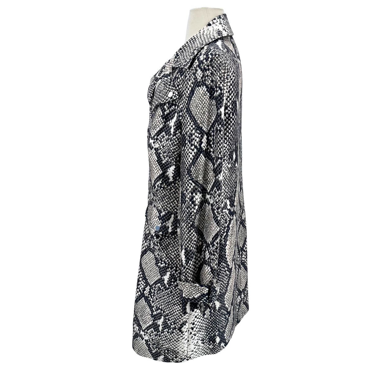 Diane Von Furstenberg Size 12 Snakeskin Coat
