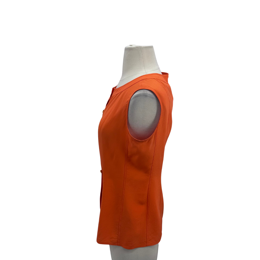 Chanel Orange Blouse